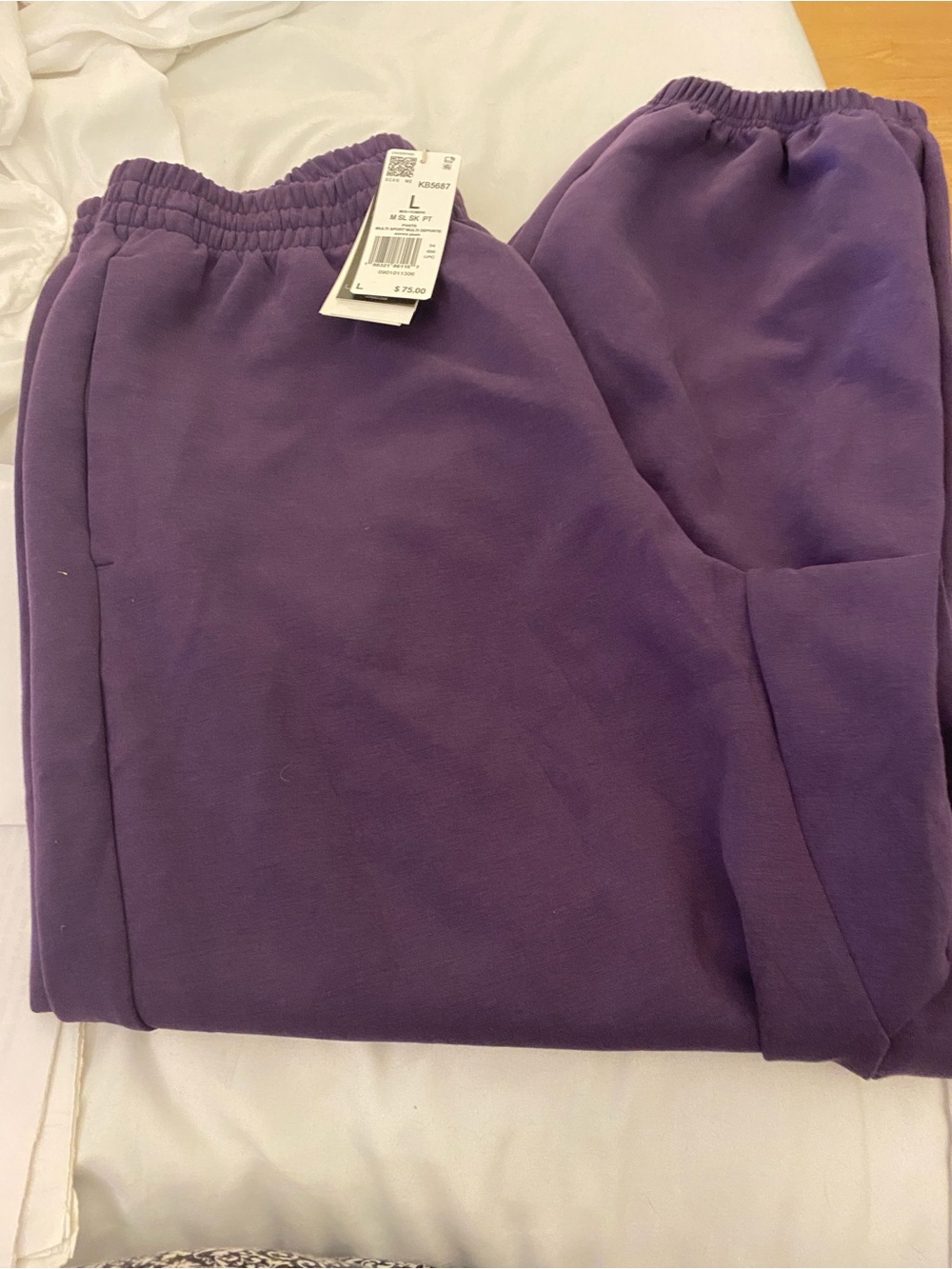 NWT adidas purple joggers . Size large